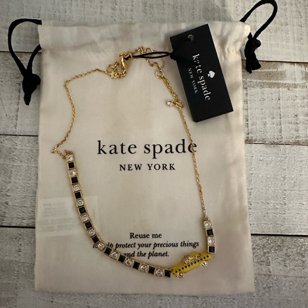 Nwt Kate spade hit the city taxi necklace